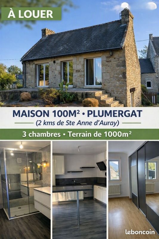 Maison à louer, 100m², Plumergat