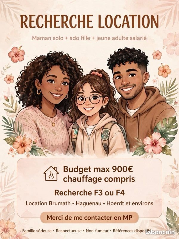 Appartement à louer, 60m², Brumath