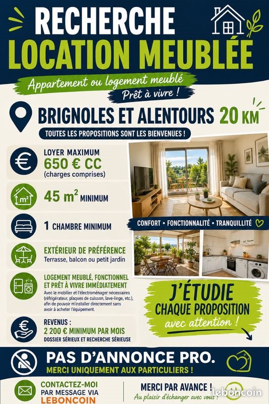 Appartement à louer, 45m², Brignoles