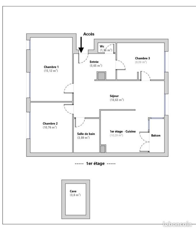 Appartement à vendre, 78m², Valenciennes