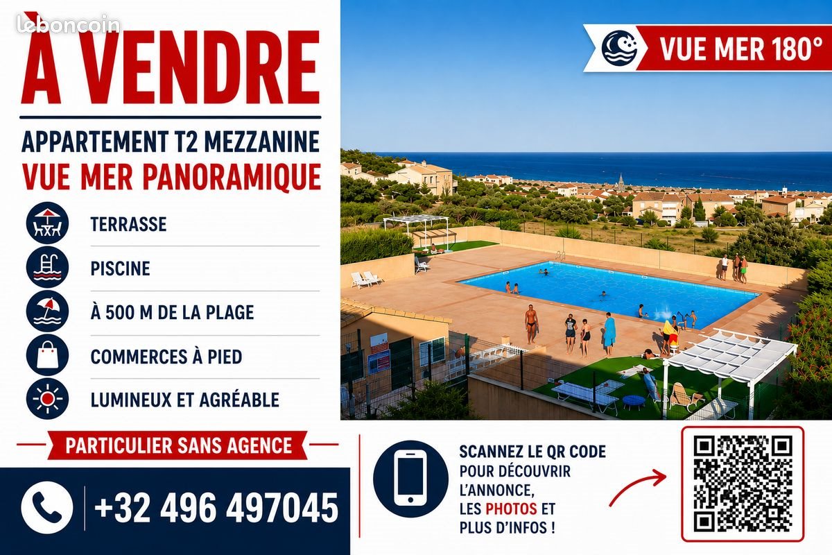 Appartement à vendre, 30m², Fleury d'Aude