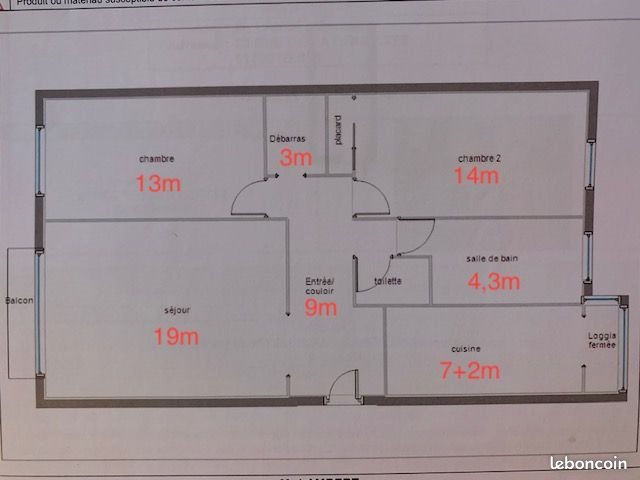 Appartement à vendre, 74m², Reims