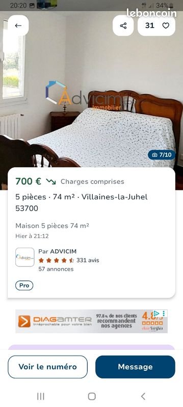 Maison à louer, 76m², Villaines-la-Juhel