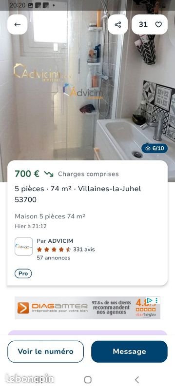 Maison à louer, 76m², Villaines-la-Juhel