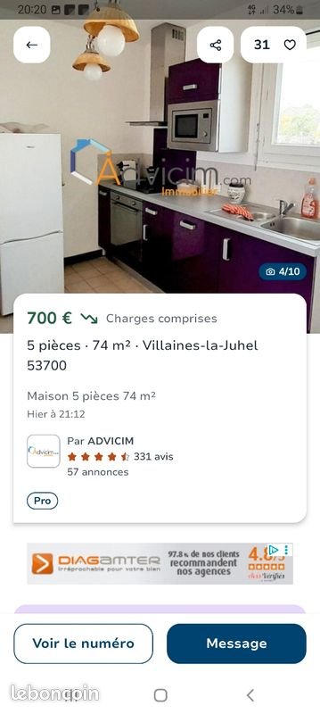 Maison à louer, 76m², Villaines-la-Juhel