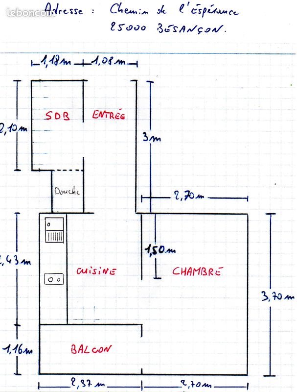 Appartement à louer, 22m², Besançon