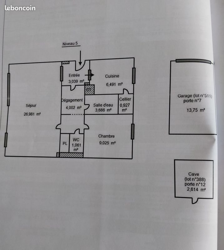Appartement à vendre, 55m², Le Mans