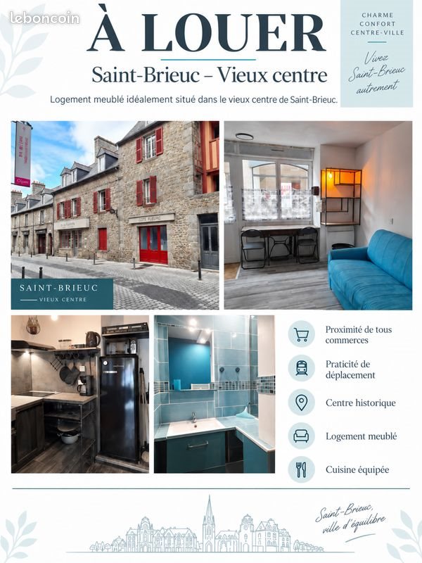 Appartement à louer, 22m², Saint-Brieuc