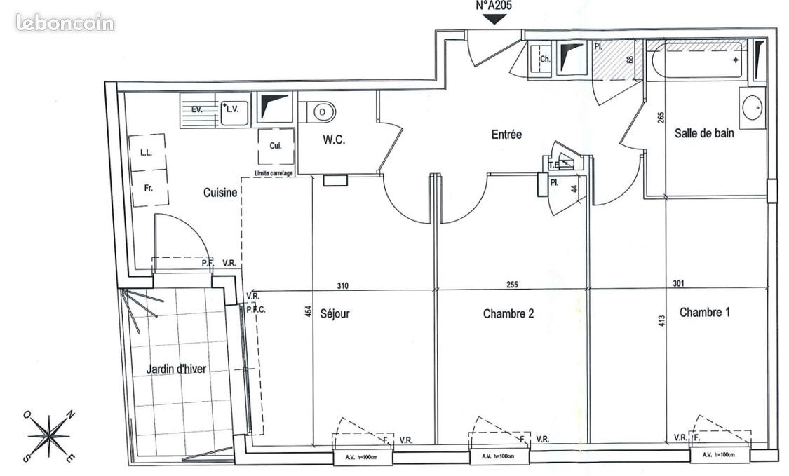 Appartement à louer, 61m², Nantes