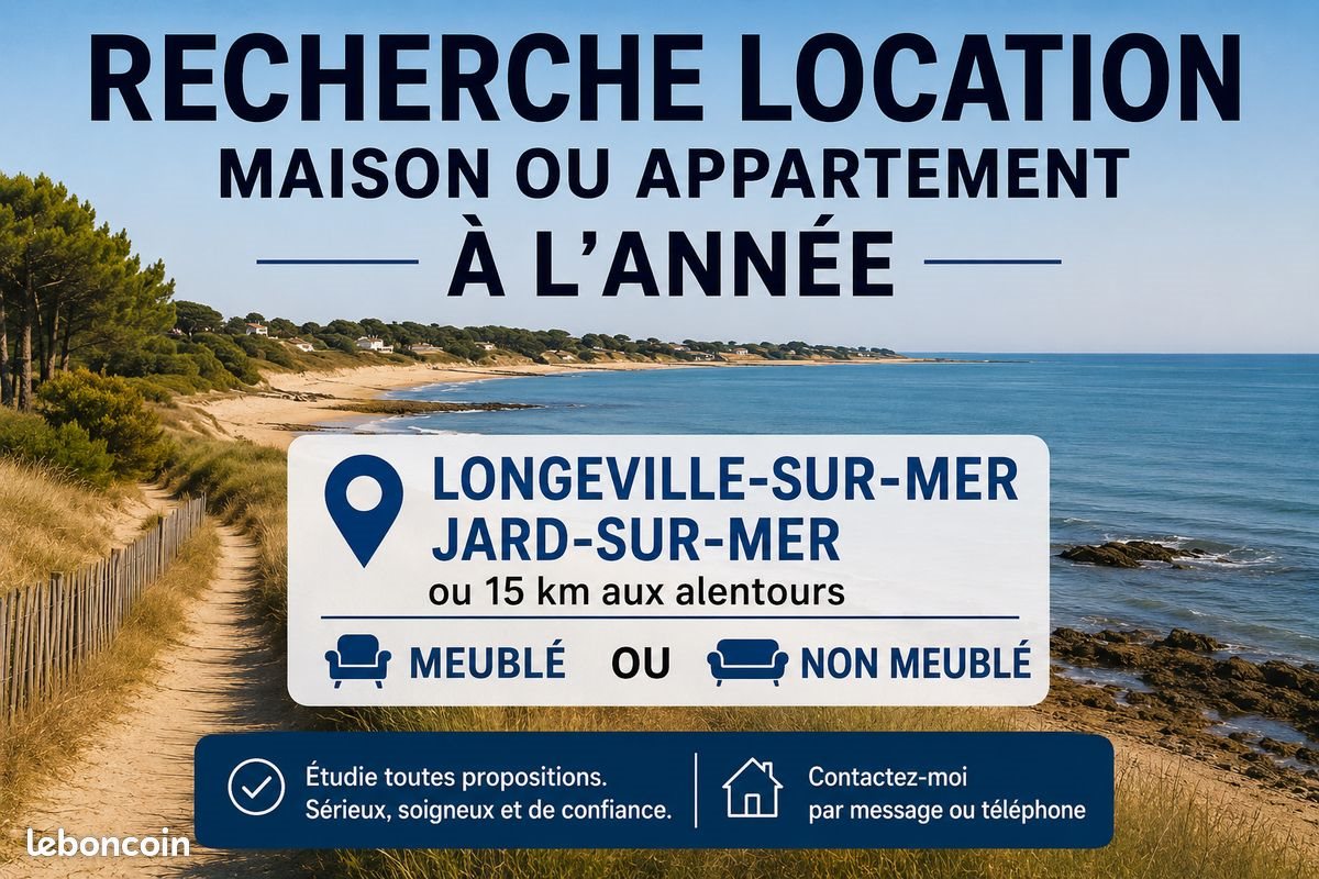 Maison à louer, 55m², Longeville-sur-Mer