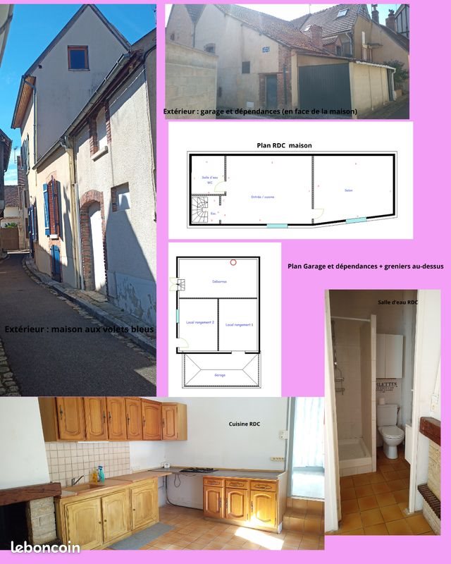 Maison à vendre, 60m², Saint-Julien-du-Sault