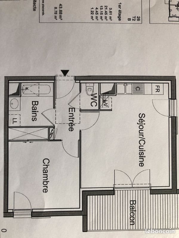 Appartement à vendre, 44m², Tours