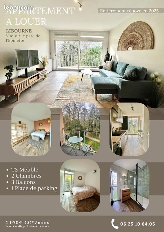 Appartement à louer, 64m², Libourne