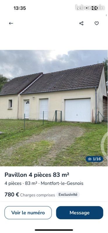 Maison à louer, 90m², Montfort-le-Gesnois