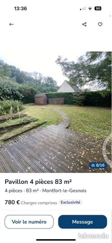 Maison à louer, 90m², Montfort-le-Gesnois