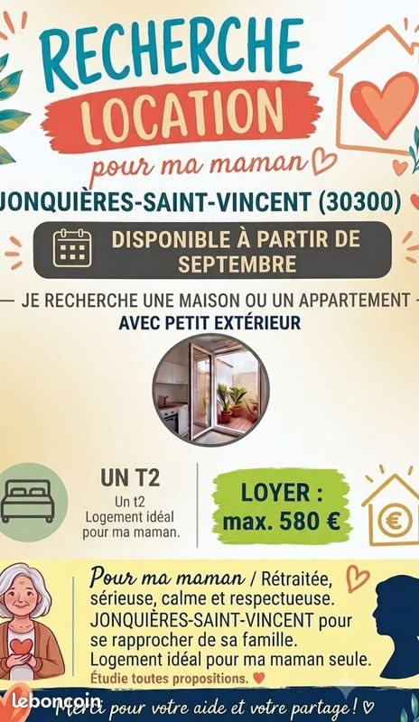 Appartement à louer, 50m², Manduel