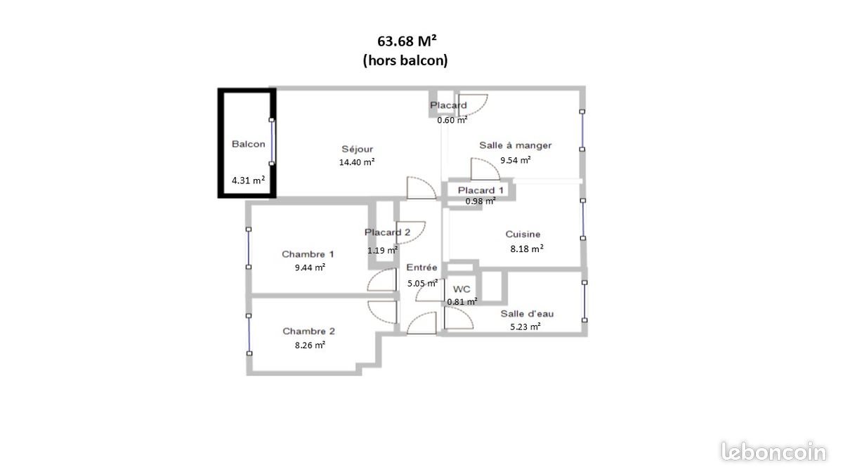 Appartement à louer, 63m², Dijon