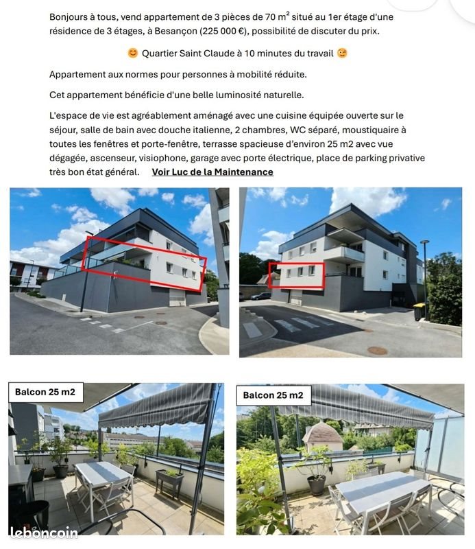 Appartement à vendre, 70m², Besançon