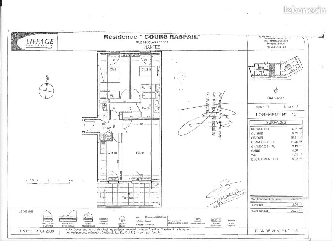 Appartement à louer, 65m², Nantes