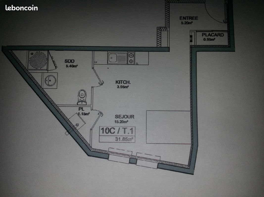 Appartement à louer, 31m², Reims