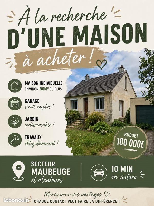 Maison à vendre, 100m², Maubeuge