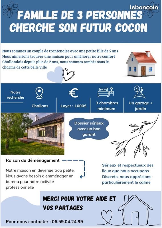 Maison à louer, 80m², Challans