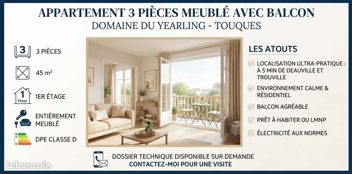 Appartement à vendre, 45m², Touques