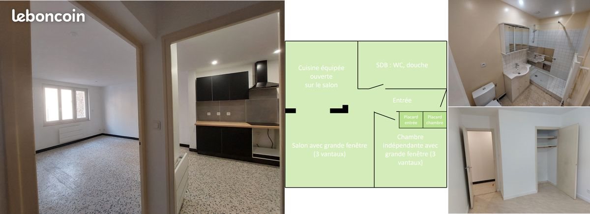 Appartement à louer, 41m², Saint-Sauveur-en-Rue