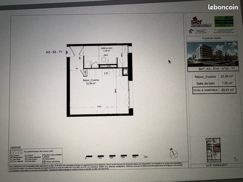 Appartement à louer, 30m², Vaulx-en-Velin