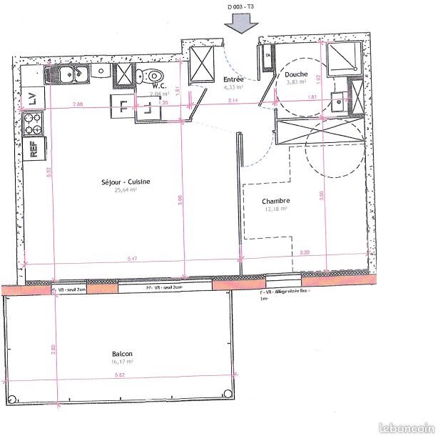 Appartement à louer, 48m², L'Isle-d'Abeau