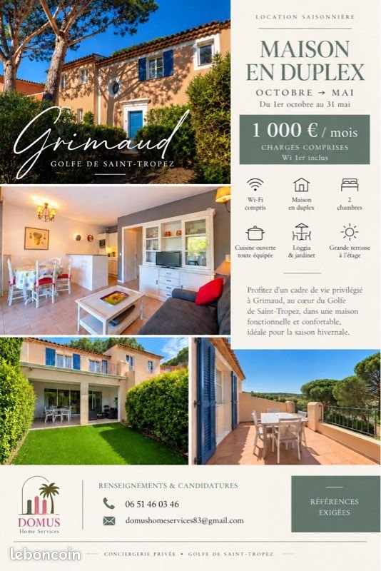 Maison à louer, 60m², Grimaud