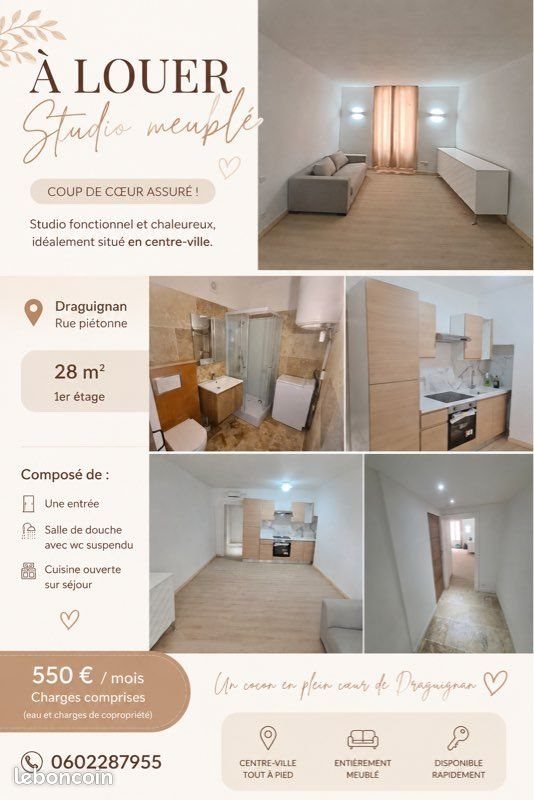 Appartement à louer, 28m², Draguignan