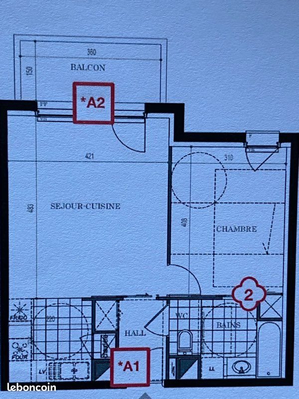 Appartement à louer, 48m², Verlinghem
