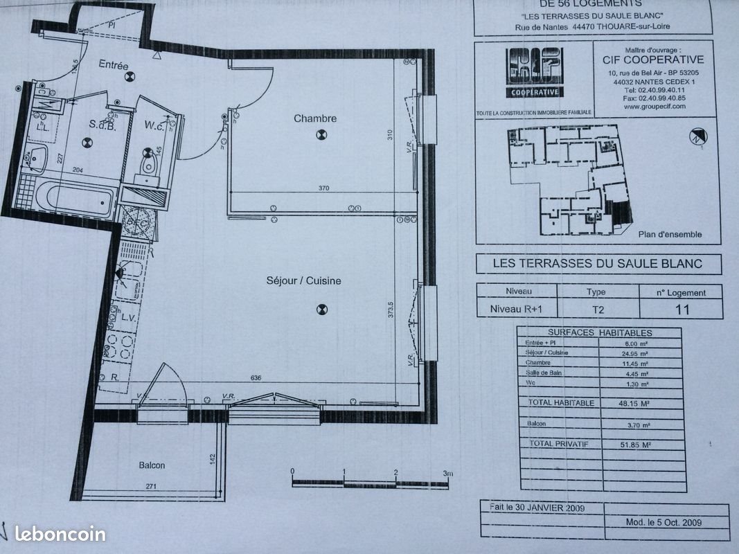 Appartement à vendre, 48m², Thouaré-sur-Loire
