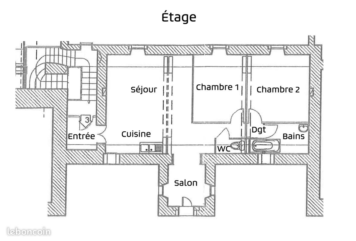 Appartement à louer, 62m², Mézières-sur-Couesnon