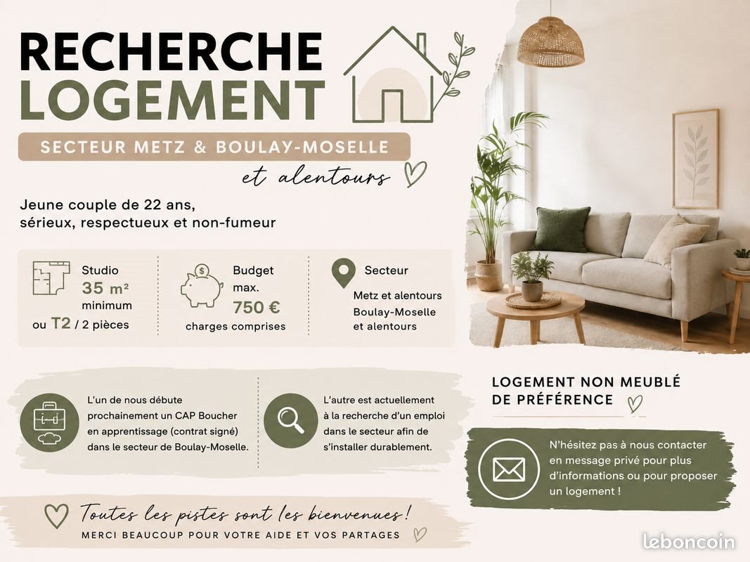 Appartement à louer, 35m², Metz