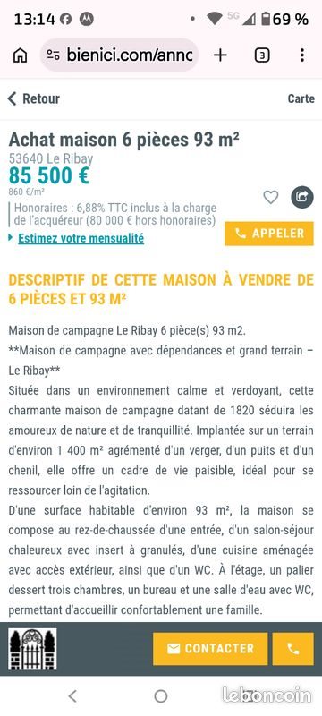 Maison à vendre, 93m², Le Ribay