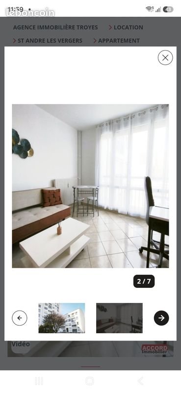 Appartement à louer, 26m², Troyes