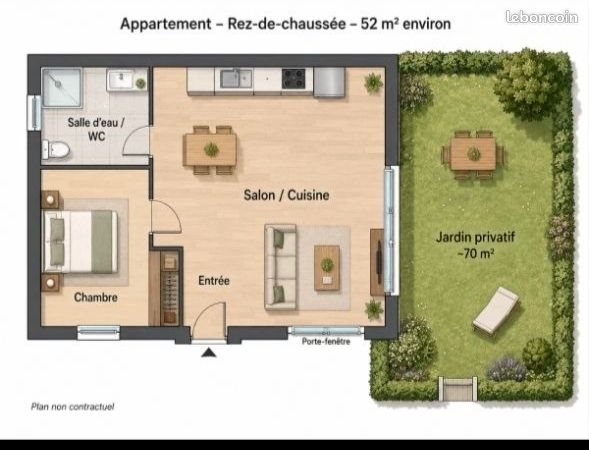 Appartement à louer, 52m², Châteaurenard