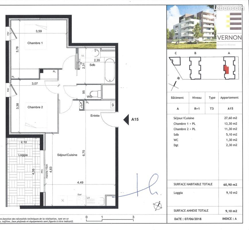 Appartement à louer, 61m², Beauzelle