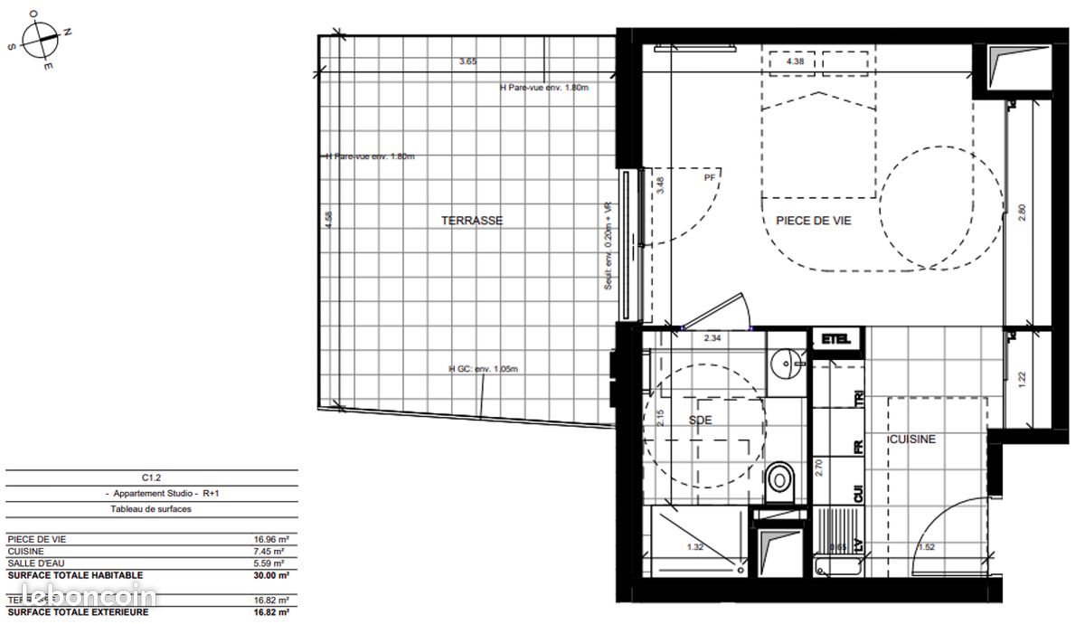 Appartement à louer, 30m², Bagneux