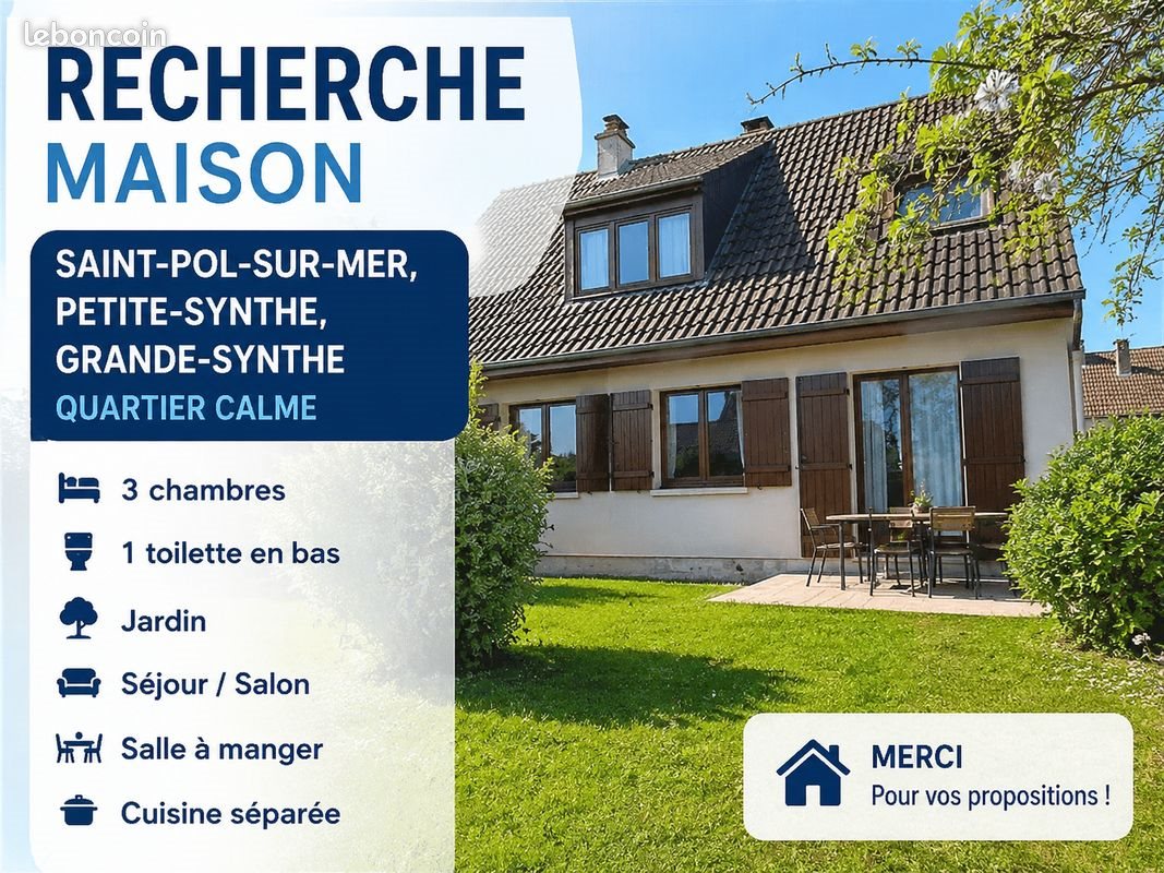 Maison à louer, 90m², Saint-Pol-sur-Mer