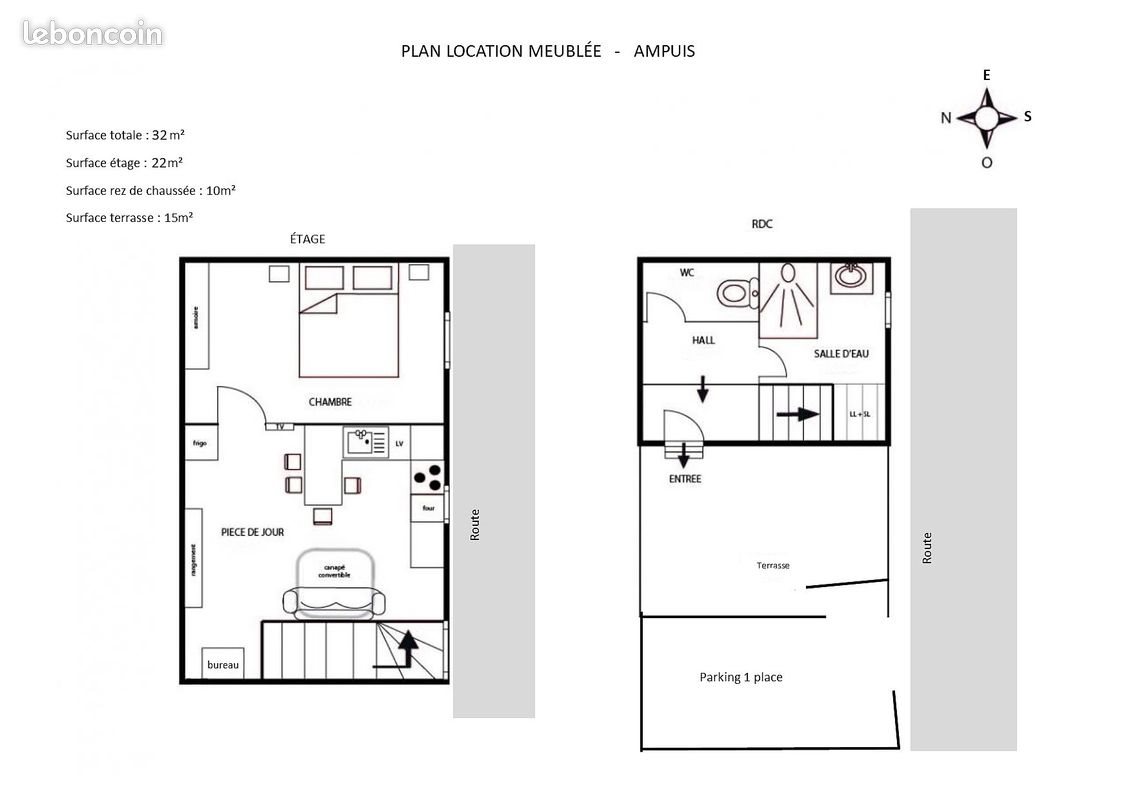 Appartement à louer, 32m², Ampuis