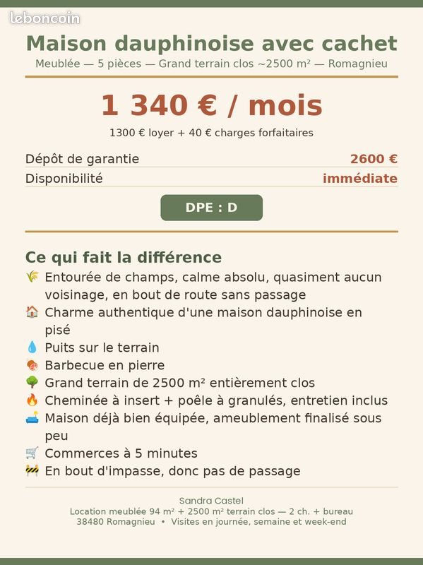 Maison à louer, 94m², Romagnieu