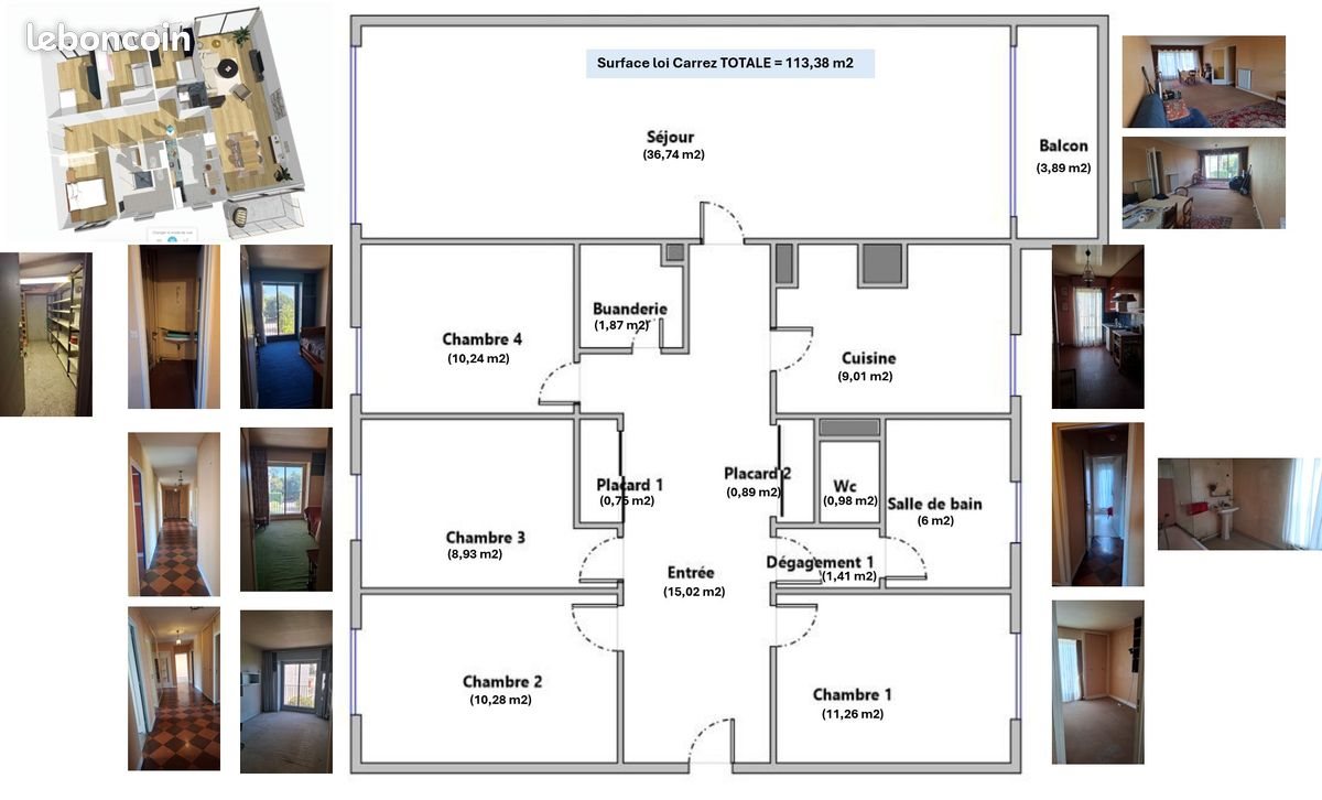 Appartement à vendre, 113m², Chatou