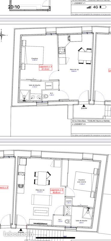 Appartement à louer, 40m², Liré