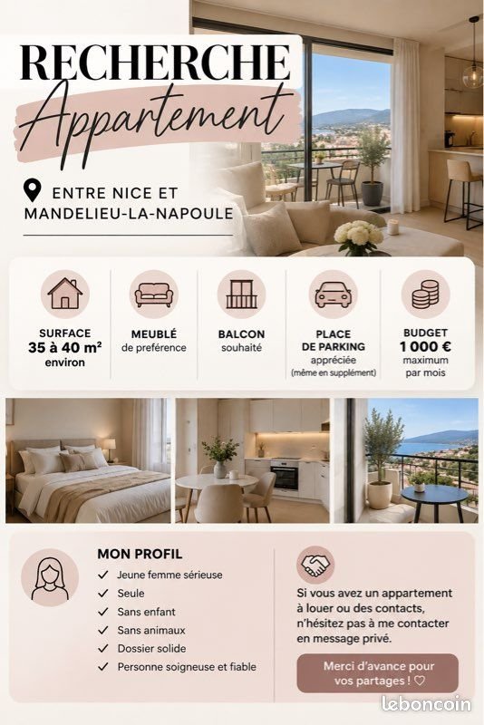 Appartement à louer, 40m², Antibes
