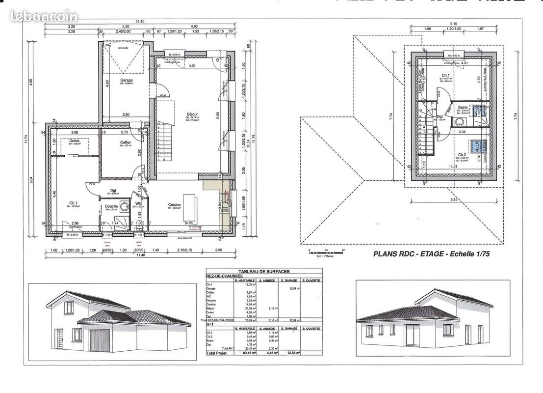 Maison à vendre, 99m², Saint-Siméon-de-Bressieux