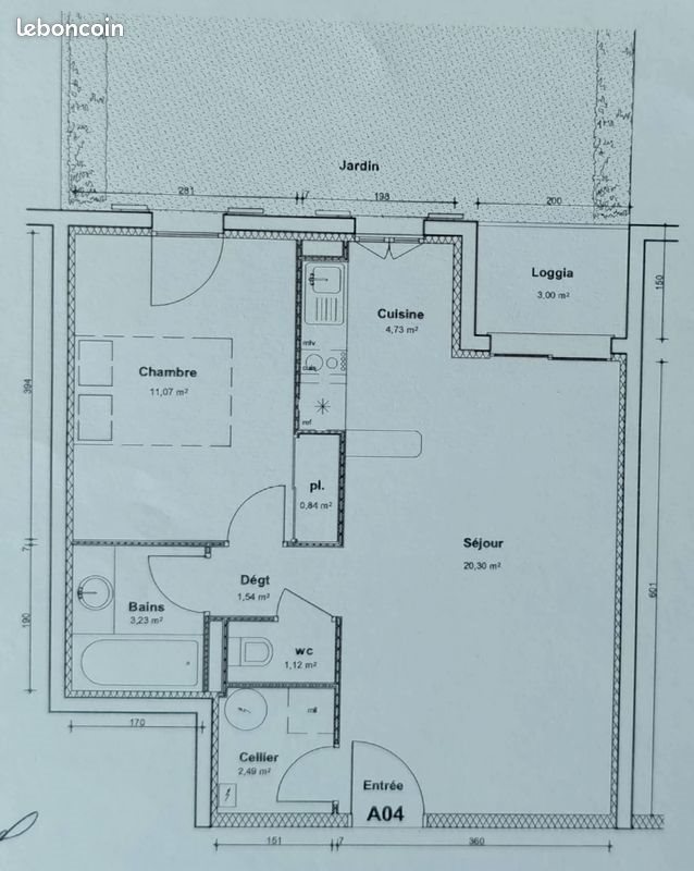 Appartement à louer, 45m², Échillais