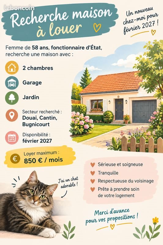 Maison à louer, 80m², Auberchicourt